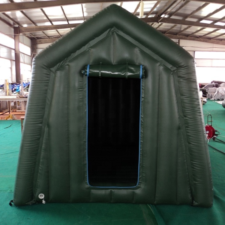 Double layers outdoor inflatable heated camping tent, inflatable winter tent for sale