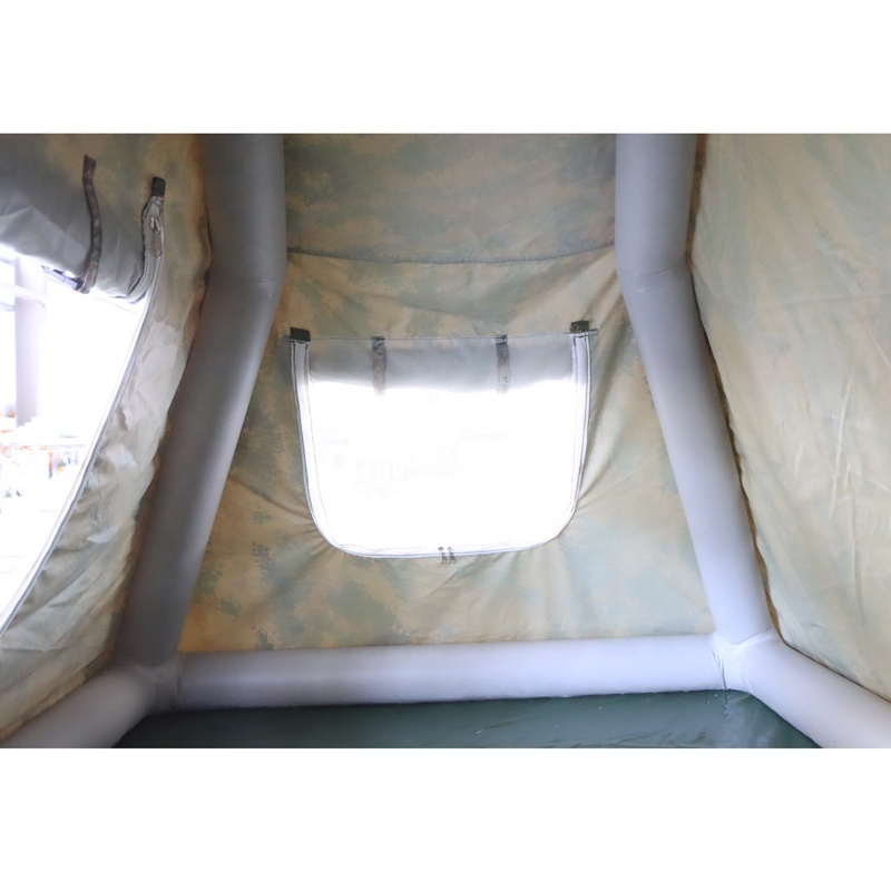 Customized Easy To Install PVC Two-layer Inflatable Airtight Camouflage inflatable camping tent