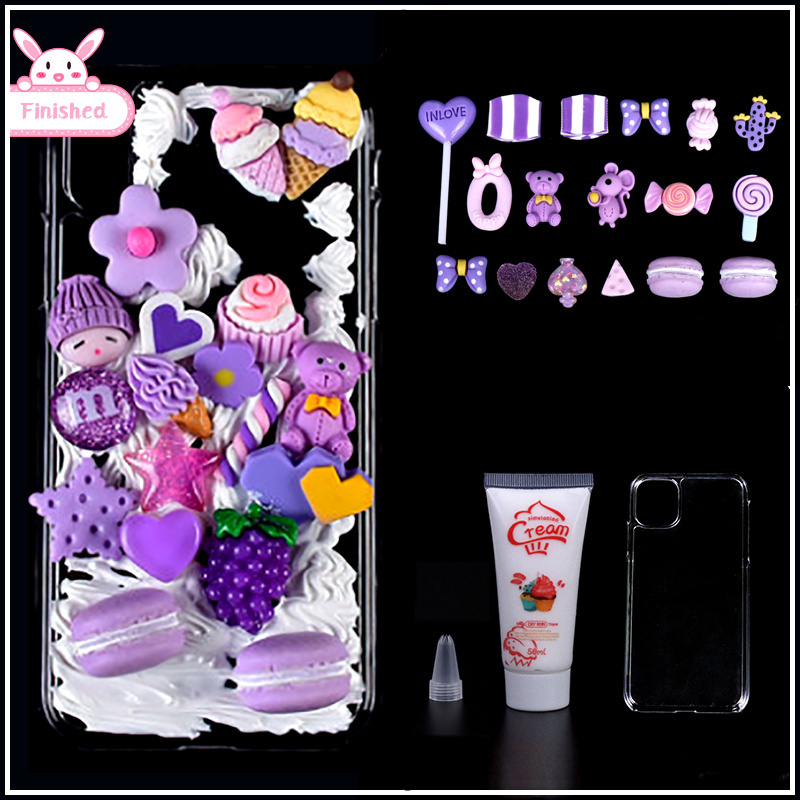 50g whipped cream f-ake icing clay glue whipped simulation cream DIY decoration kit for phone case