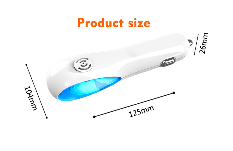 Mini portable Car Air Purifier 12V Negative Ions Air Cleaner Ionizer Air Freshener Auto Eliminator Car Charger