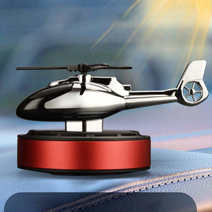 Funny Design Car Aromatherapy Solar Energy Power Metal Solar Helicopter Solar Car Air Freshner