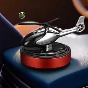 Automotive Interior Decoration Gift Car Air Freshener Luxury Solar Energy Rotating Car Fragrance Diffuser Helicopter Fancy