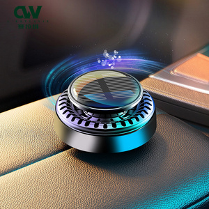 Solar car fragrance ambientador solar para auto air freshener solar energy rotating car perfume