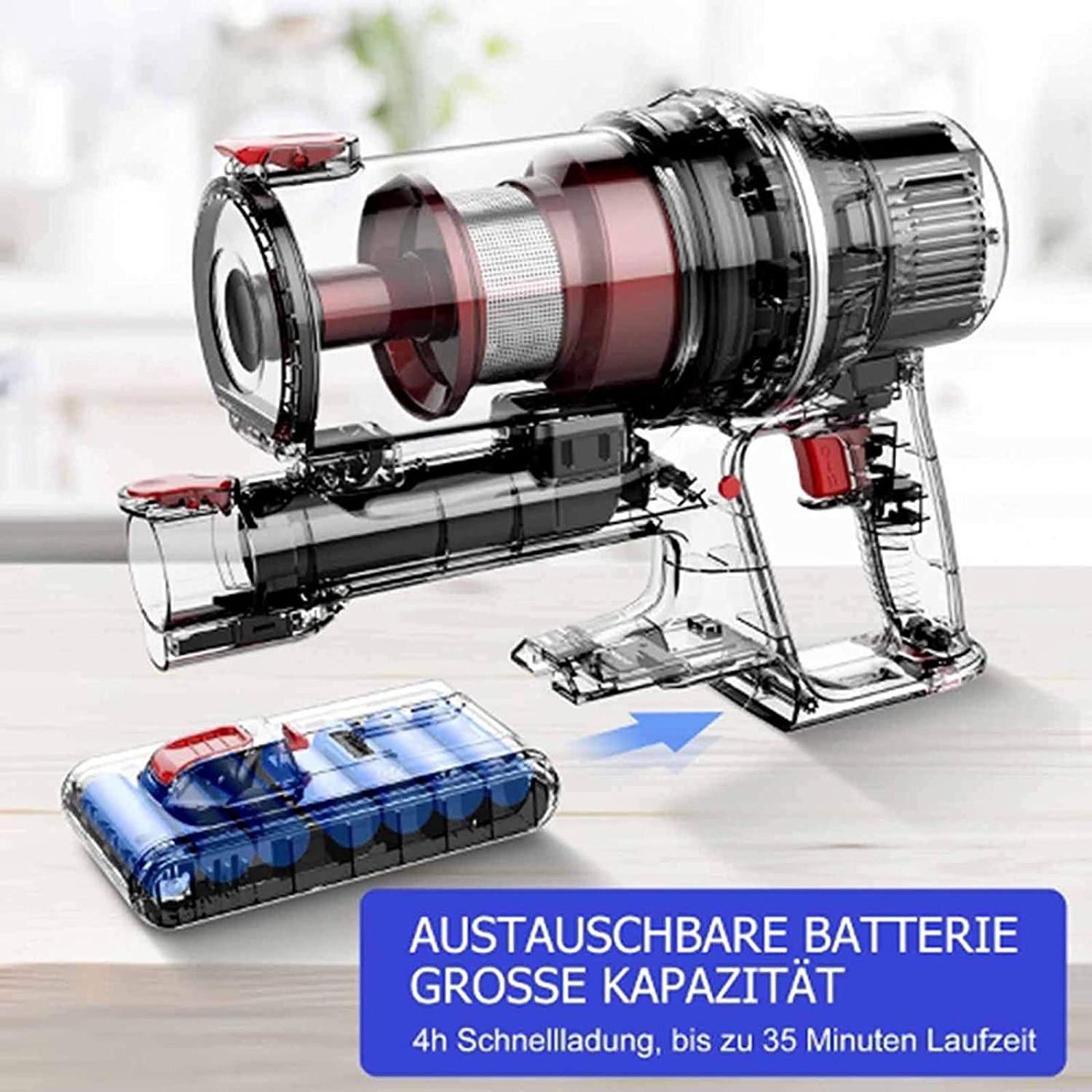 Schwarzwald Smart cyclone vacuum cleaner portable and rechargeable vacuum cleaner