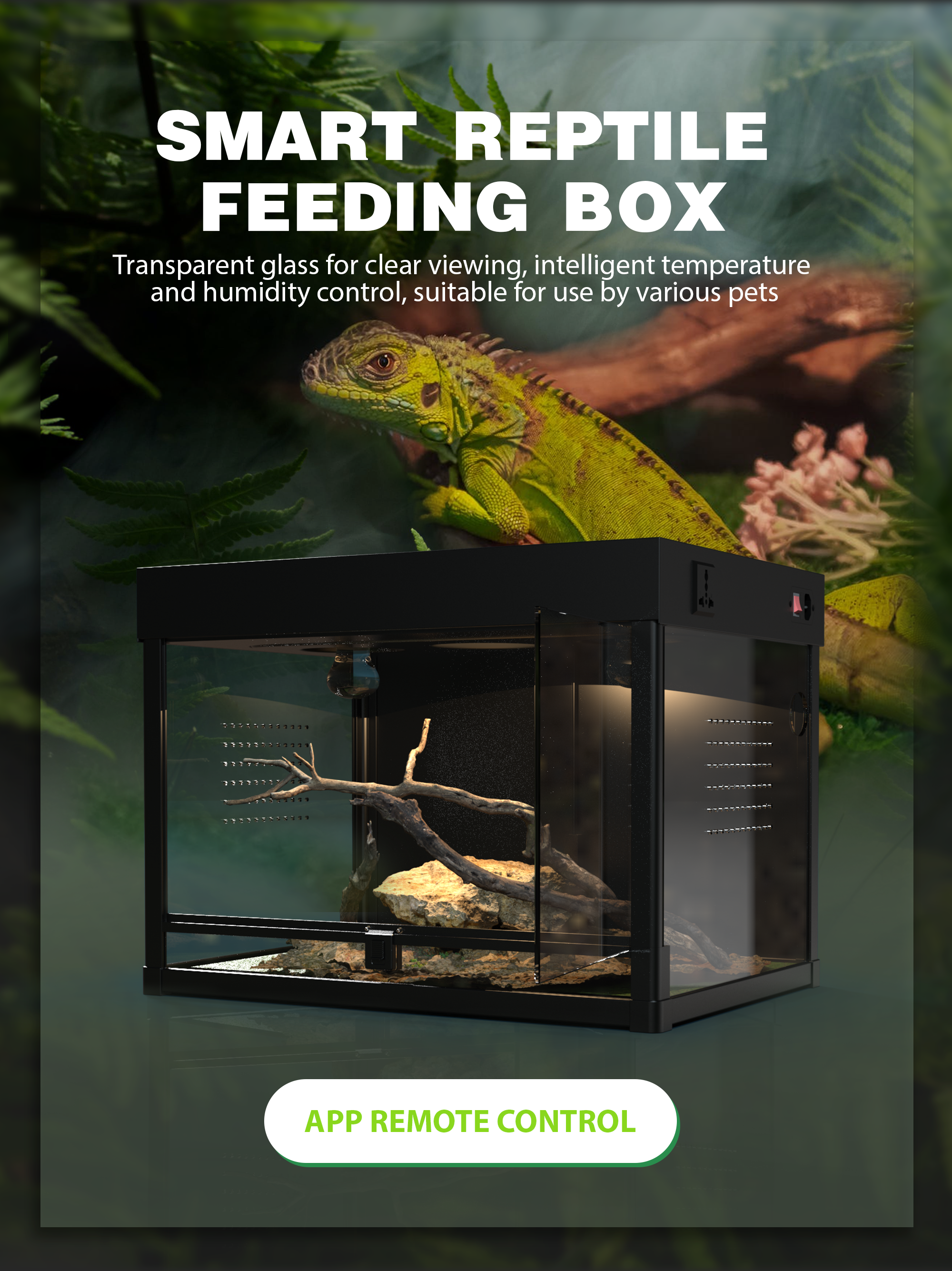 App control acrylic reptile box smart reptile rack system small reptile breeding box