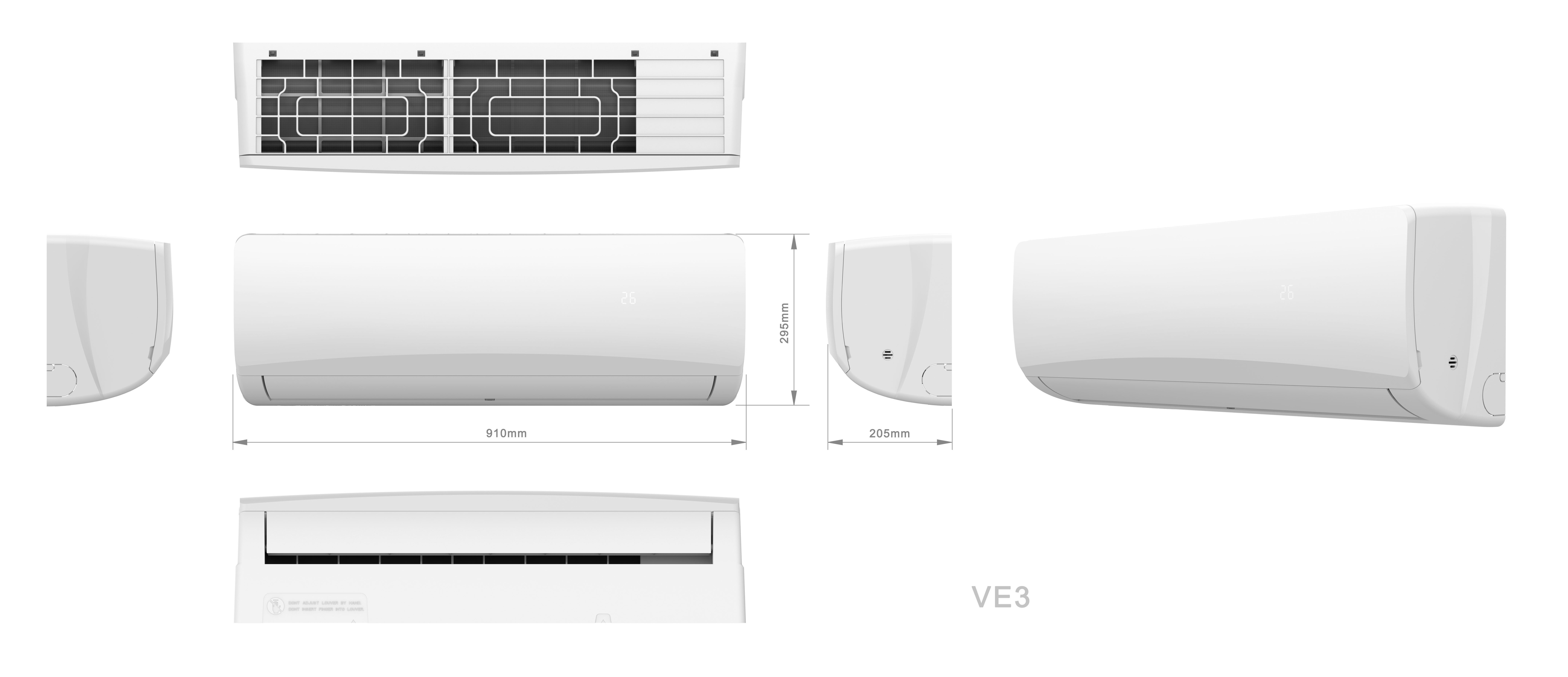 R32 dc powered inverter ac 1.5 ton price ev split air conditioners guangdong single room unit wall mounted air conditioning