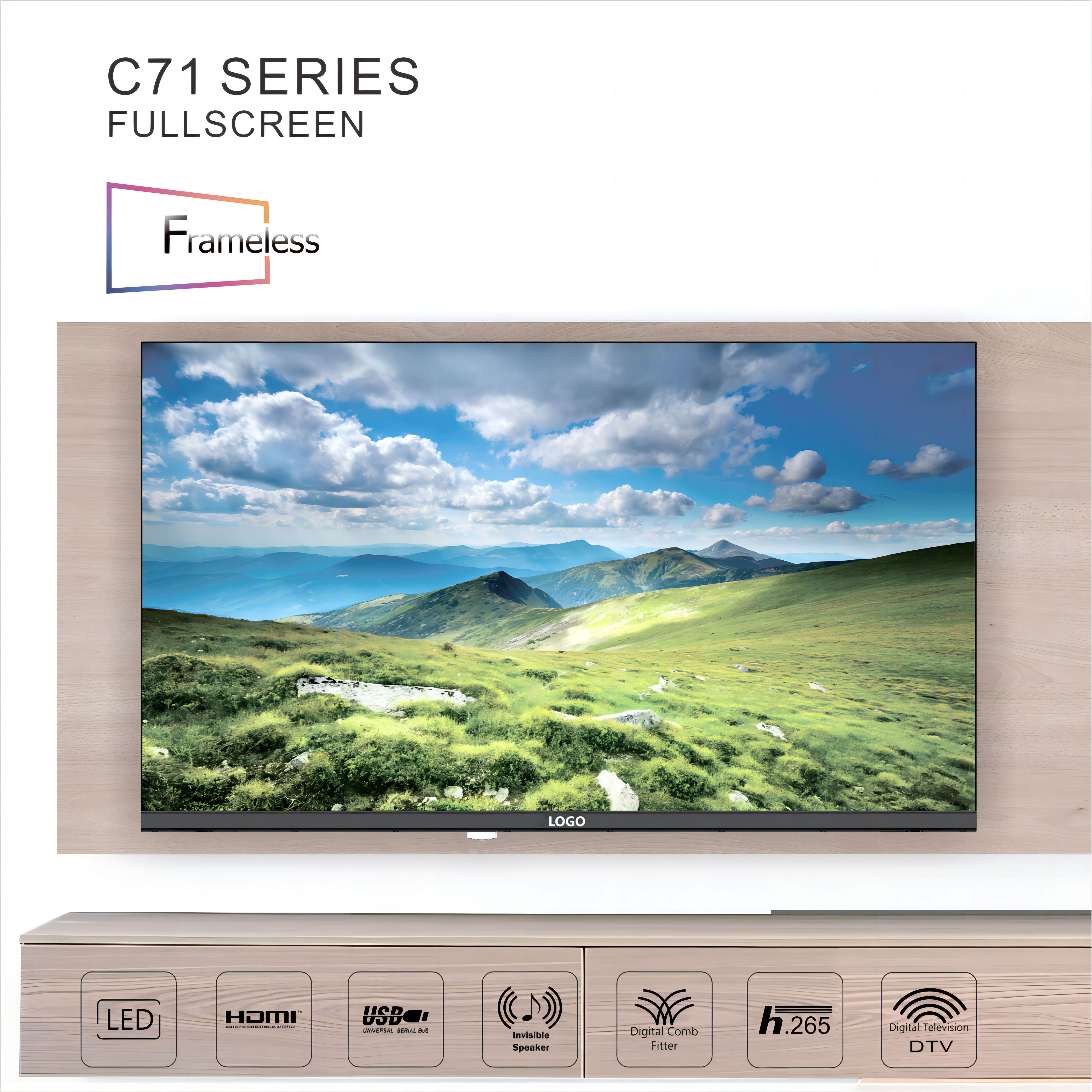 C71 43-inch Class 60Hz 720p HD LED TV Flat Screen Led Android Smart Tv