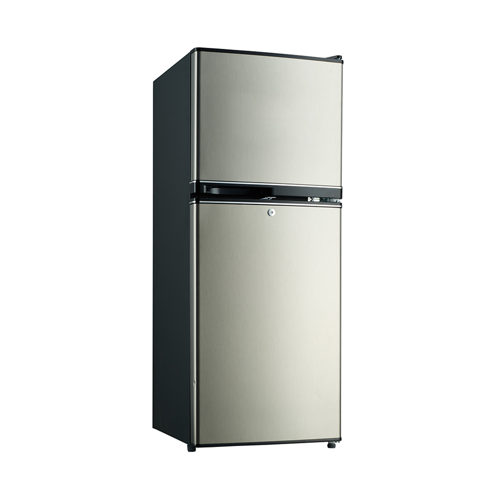 108L Factory Direct Supply Home Refrigerator Double Door Mini Fridge With Lock And Key