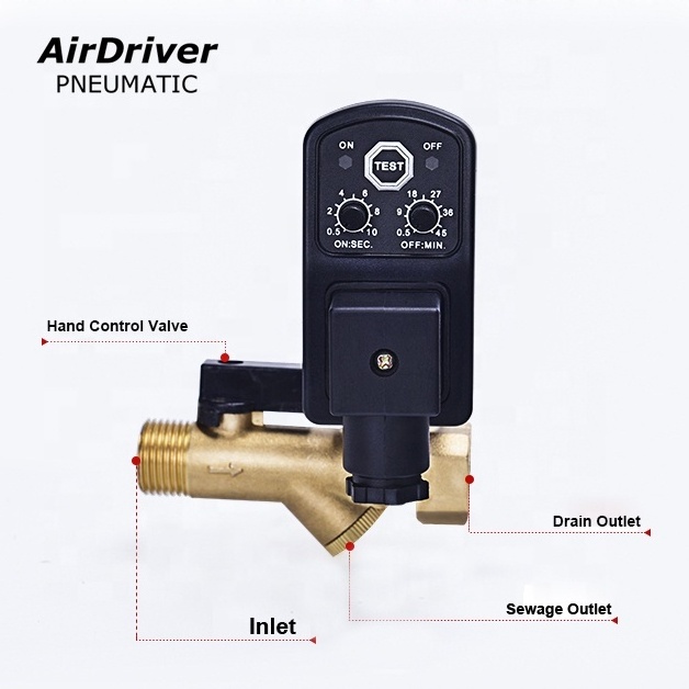 2/2 Way Water Auto Drain Solenoid Valve With Timer OPT-A/OPT-B