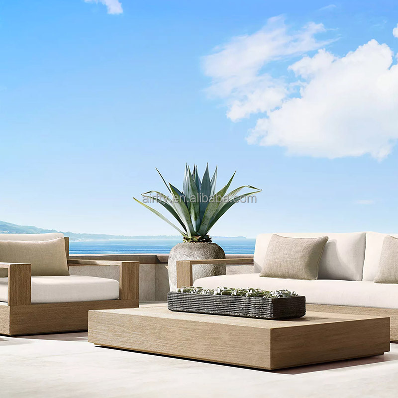 AIRFFY OEM/ODM Luxury Modern Outdoor Sofa Garden Patio Sofa Sets Outdoor Teak Furniture