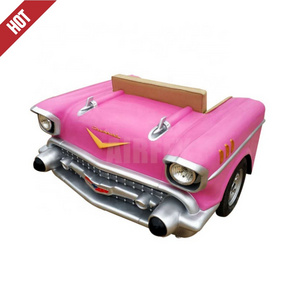 Modern Living room Classic car couch love seat pink leather sofa for sale