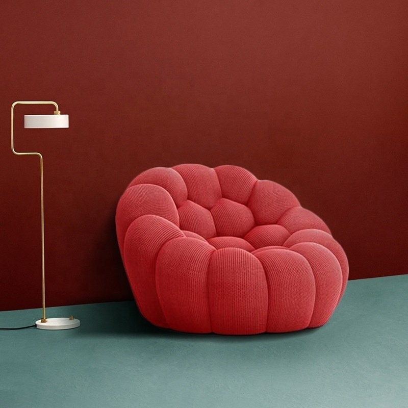 Airffy OEM/ODM Comfortable Velvet Fabric single modern bubble sofa chair bubble sofa modern rock Roche Bobois Bubble Sofa