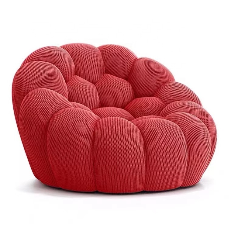 Airffy OEM/ODM Comfortable Velvet Fabric single modern bubble sofa chair bubble sofa modern rock Roche Bobois Bubble Sofa