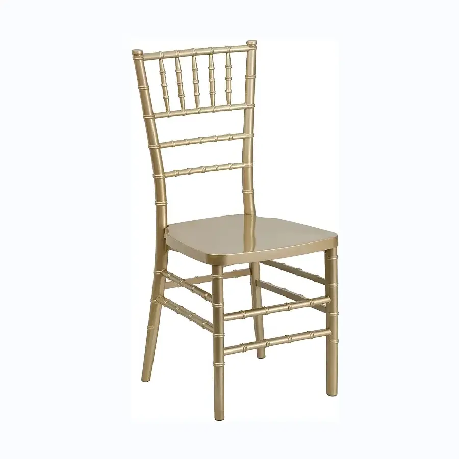 Stackable Gold Stainless Steel Throne Party Hotel Room Chiavari Chair Wedding Furniture Banquet Hotel Chairs for Hotel