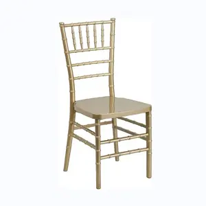 Stackable Gold Stainless Steel Throne Party Hotel Room Chiavari Chair Wedding Furniture Banquet Hotel Chairs for Hotel