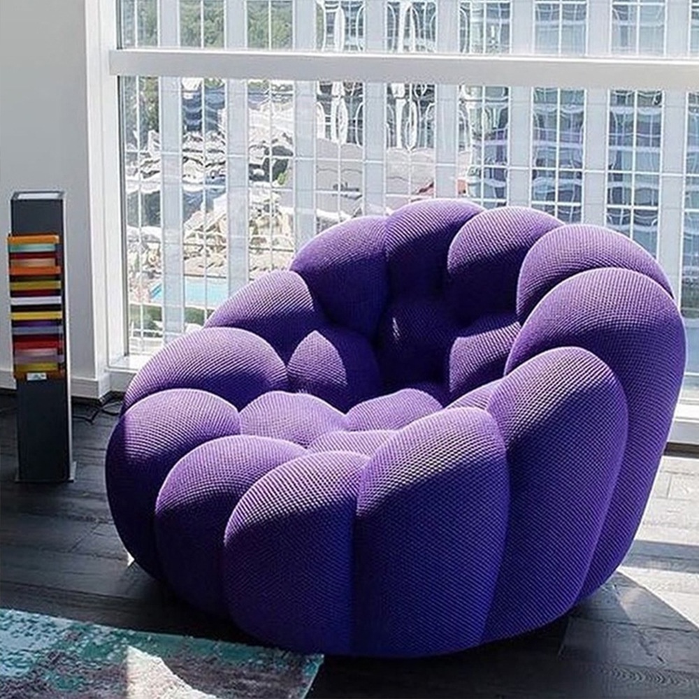 Airffy OEM/ODM Comfortable Velvet Fabric single modern bubble sofa chair bubble sofa modern rock Roche Bobois Bubble Sofa