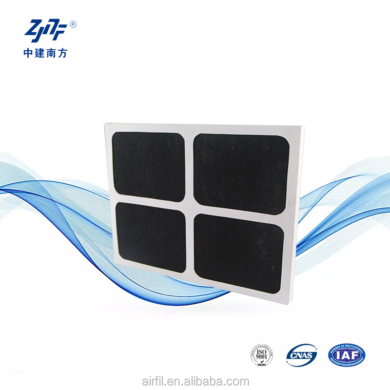 Pre filter activated carbon filter Commercial HVAC MERV-A12 mini pleat filter with gasket