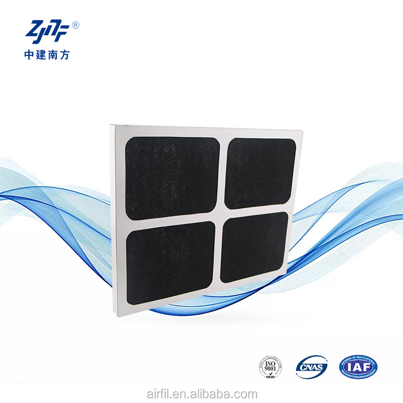 Pre filter activated carbon filter Commercial HVAC MERV-A12 mini pleat filter with gasket