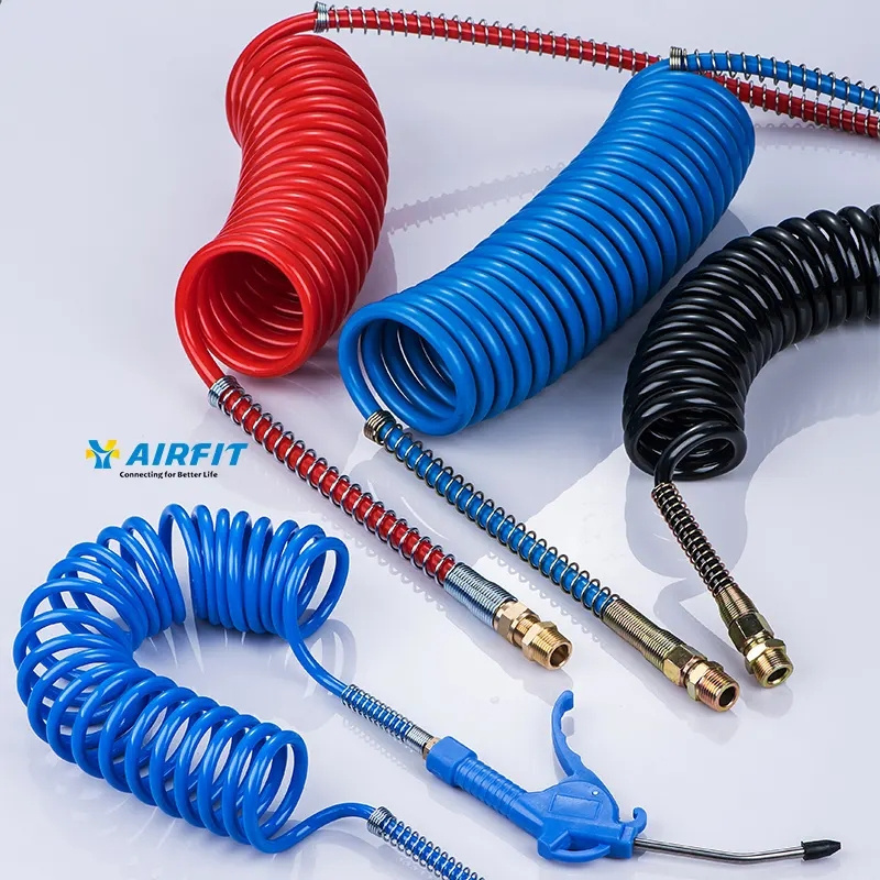 12mm 200mm Polyethylene Coil Bubble Flexible Spiral Bladder Inflatable Pneumatic Shaft Rubber Air Gun Pu Tube