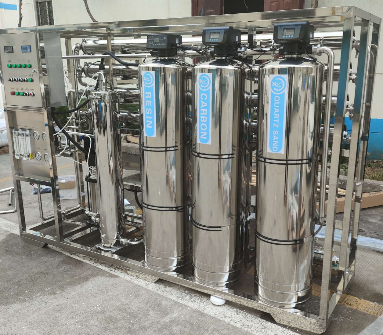 water purifier 250lph 500L/hour stainless deep well 2000l water system 500 liter/hour stainless steel Cameroon custom clearance