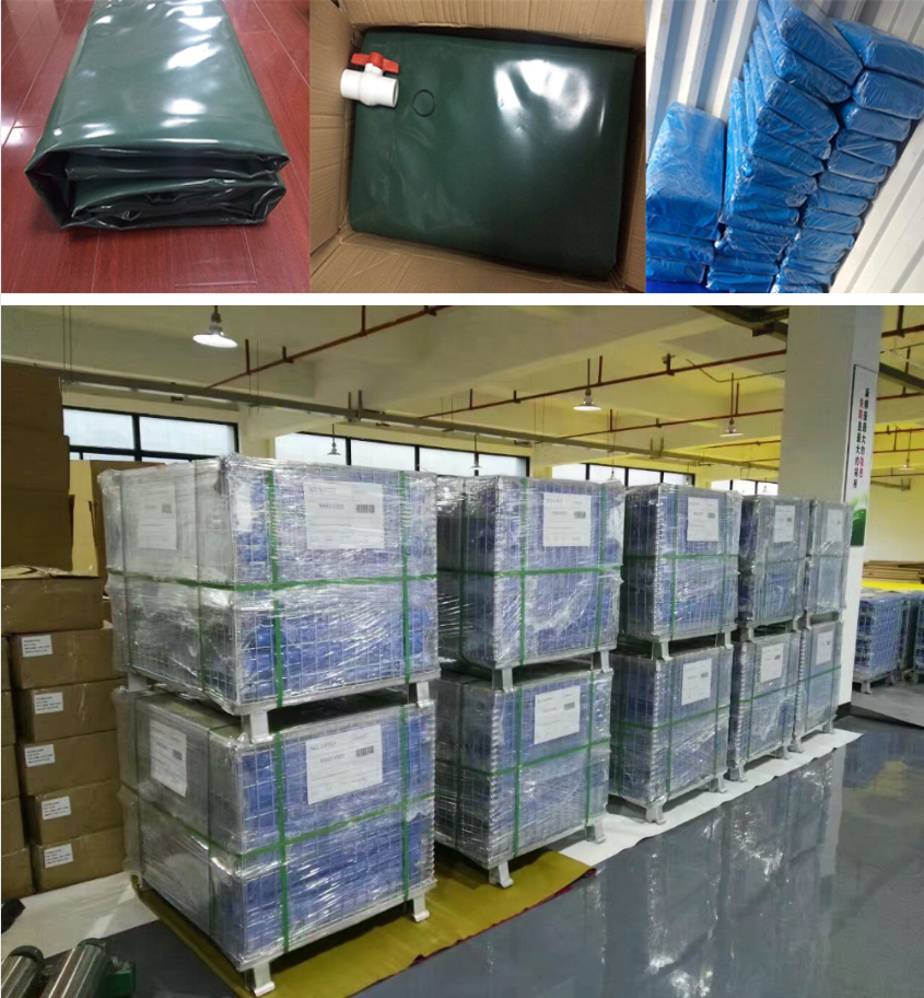 10000 liter PVC /TPU folding Flexible WaterPVC and HDPE lining Biofloc Tank fish farming steel tank galvanized corrugated plates