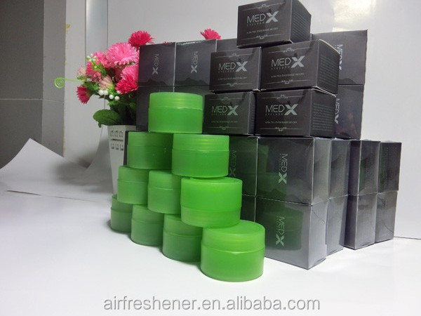 Factory wholesale gel air freshener in custom fragrance for bathroom/car air freshener