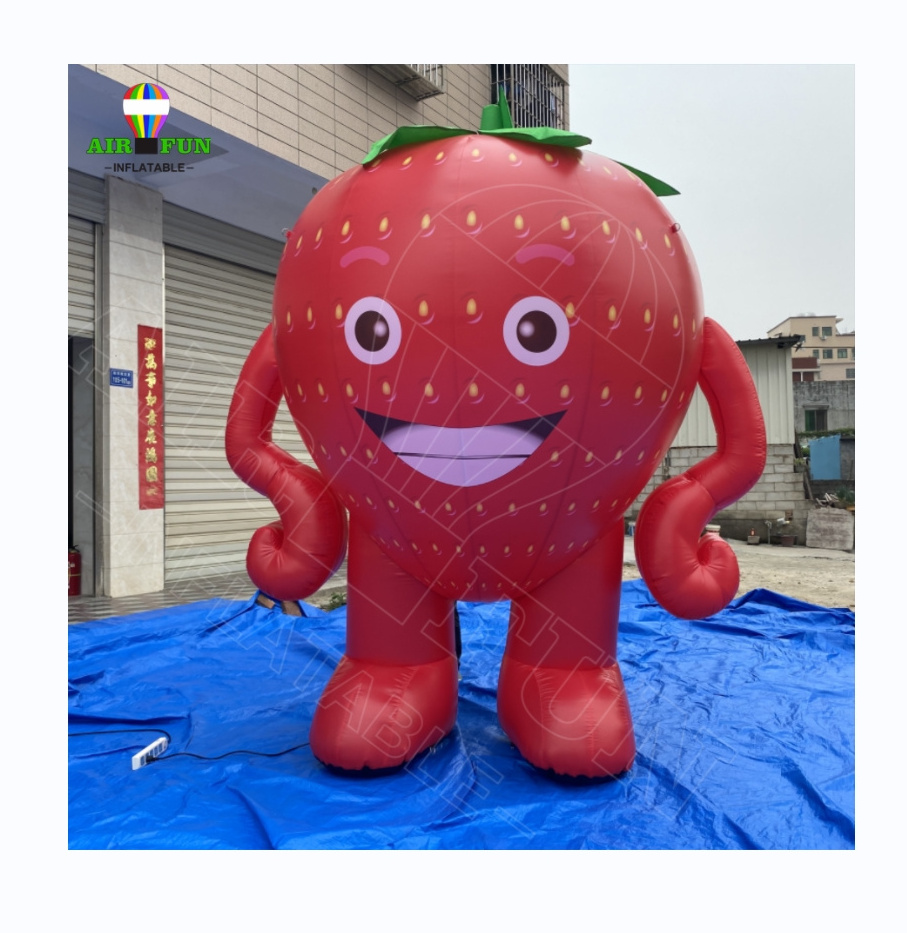 Airfun large inflatable promotional strawberry model/ inflatable strawberry balloon/ inflatable fruit model