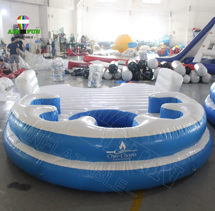 Airfun Manufacture inflatable water floating sofa toys ,Inflatable Water Floating Island Lounge inflatable motorized water toy