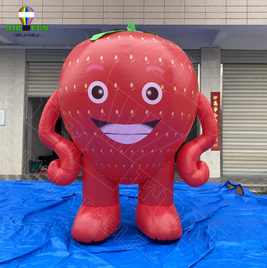 Airfun large inflatable promotional strawberry model/ inflatable strawberry balloon/ inflatable fruit model