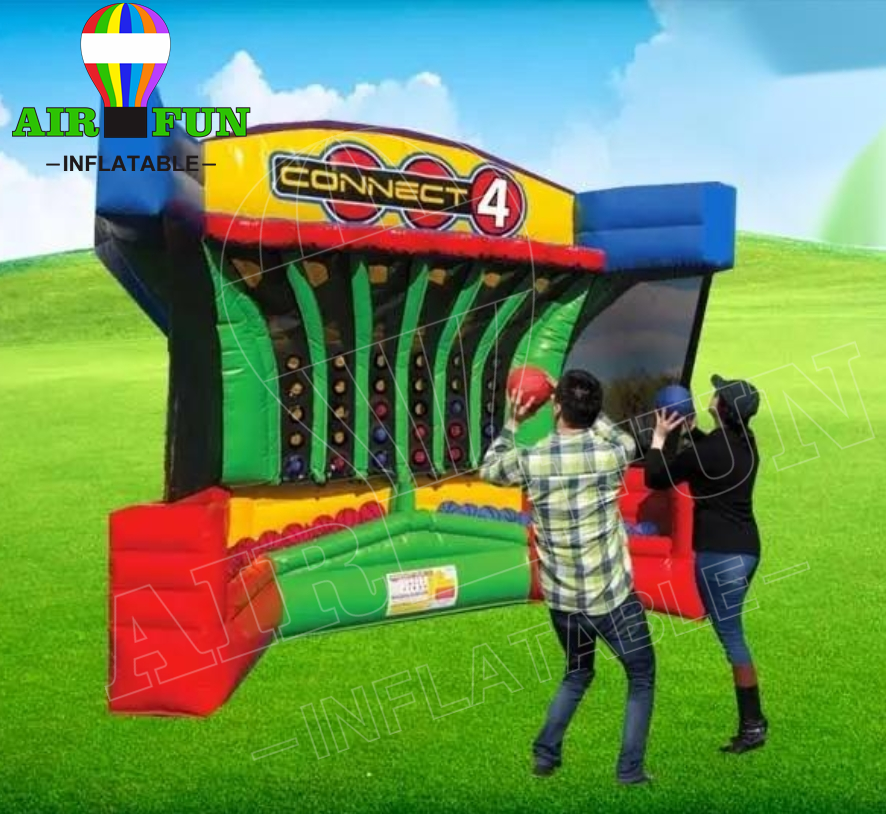 Airfun New Design Inflatable Basketball Connect 4 Game In A Row,Basketball Shooting Sport Games For sale