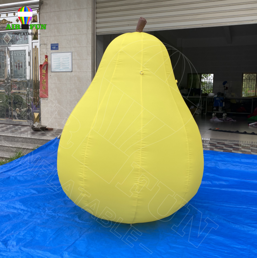 Airfun Customized large inflatable fruit pear watermelon peach mango pineapple strawberry cold air  balloon