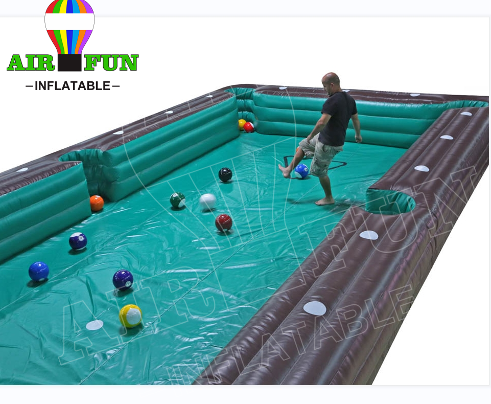 AIRFUN Customized PVC Inflatable Billiards Soccer Field Indoor Arena with 16 Footballs for Outdoor Activities or or Party