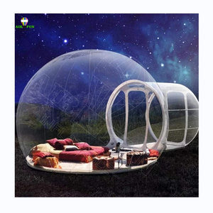 AIRFUN Inflatable Party Bubble Bounce House Transparent Bubble Tent with Printed Background Tunnel Blower and Pump