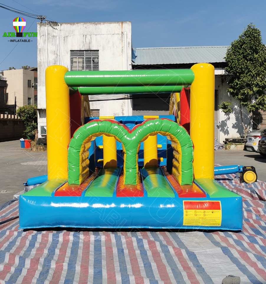 Airfun China commercial playground bouncer combo slide inflatable jumping house inflatables combo obstacle course for kids