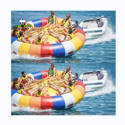 Airfun Inflatable Spinning UFO Towable Tube For Water Entertainment Inflatable Water Rotating Disco Boat