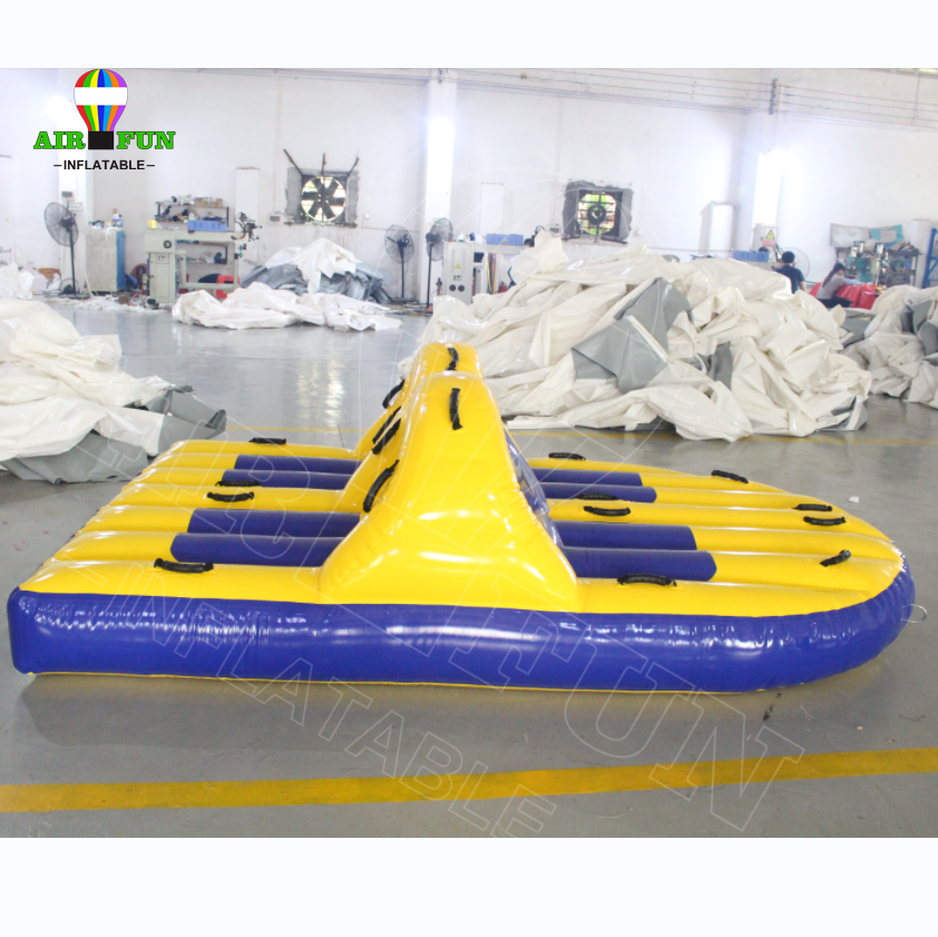 Airfun 6 Person Donut Boat Inflatable Water Towable Tube Ski Boat For Jet Ski Water Fun