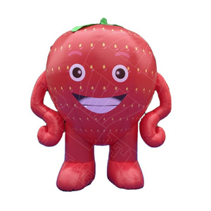 Airfun  inflatable strawberry for fruit shops outdoor Advertising,inflatable fruits rooptop balloon models