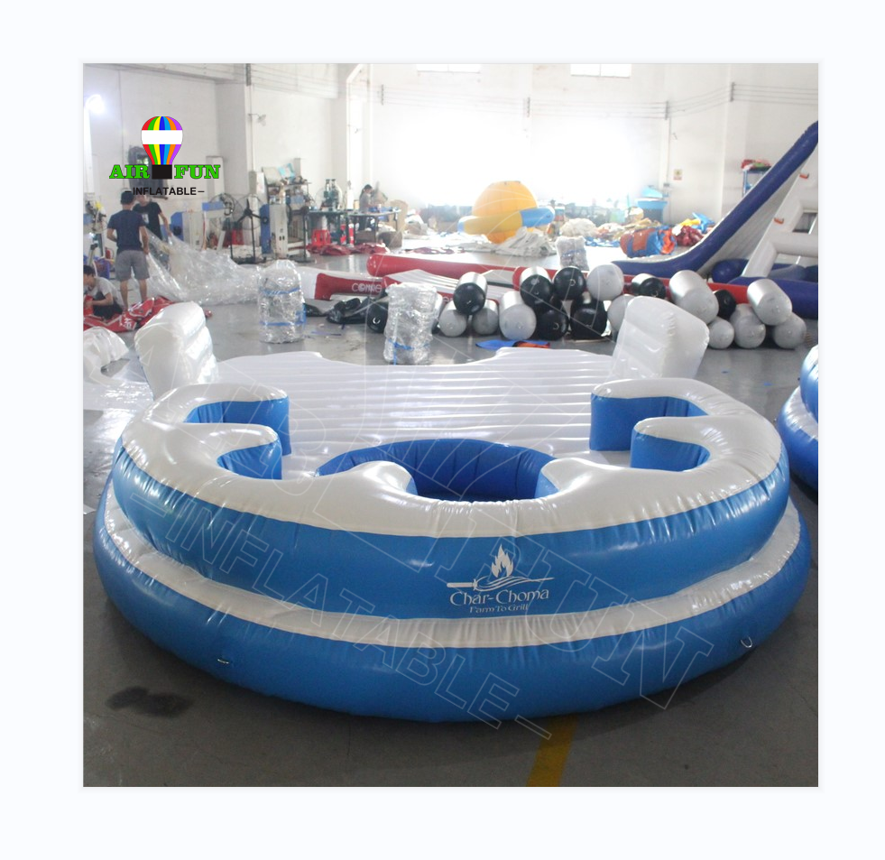 Airfun Manufacture inflatable water floating sofa toys ,Inflatable Water Floating Island Lounge inflatable motorized water toy