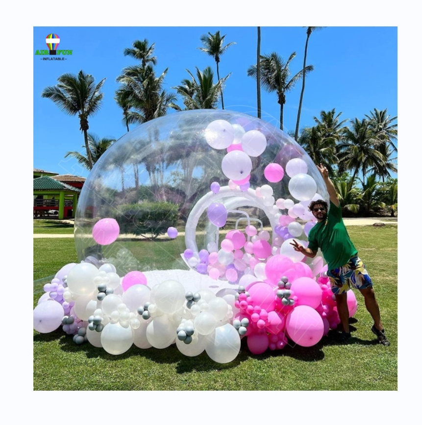 AIRFUN New Style PVC Clear Eco Dome Camping Inflatable transparent bubble tent house for party