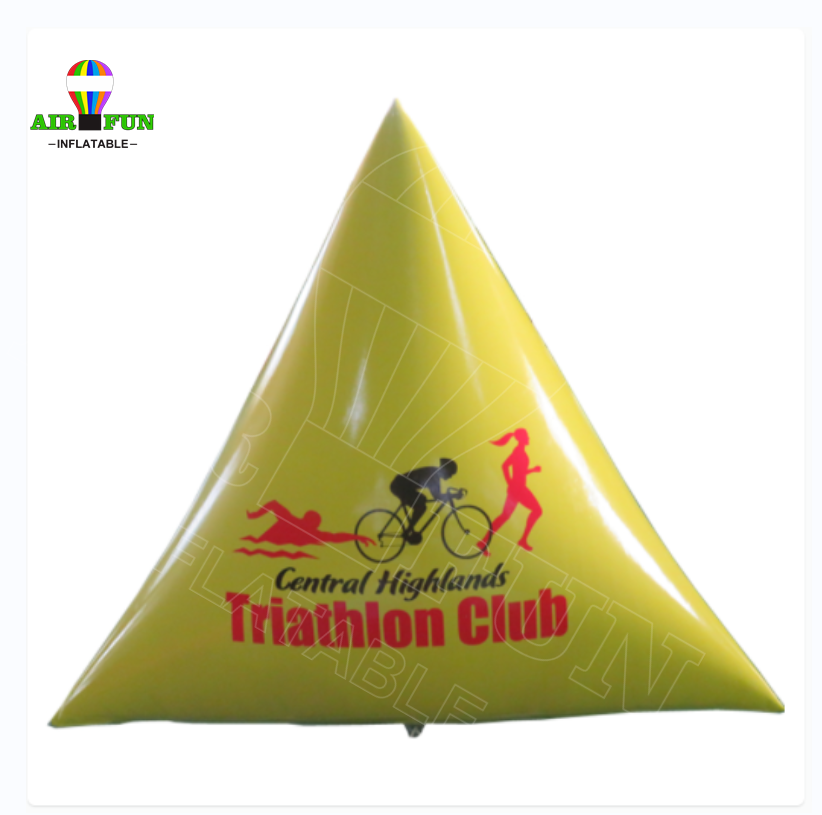 Airfun Custom Shape Yellow Race Marker PVC Inflatable Water Floating Buoy Lake Swimming Buoy For Sea