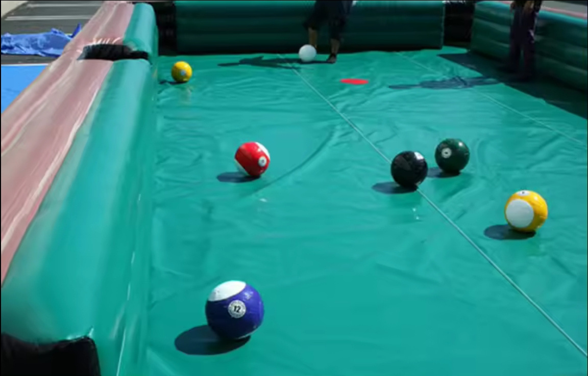 AIRFUN Customized PVC Inflatable Billiards Soccer Field Indoor Arena with 16 Footballs for Outdoor Activities or or Party