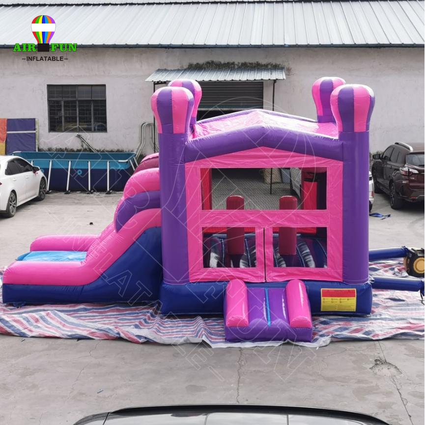 Airfun  Commercial kids playground obstacle toboggan gonflable bouncy water slide combo bounce house inflatable bouncer jumping