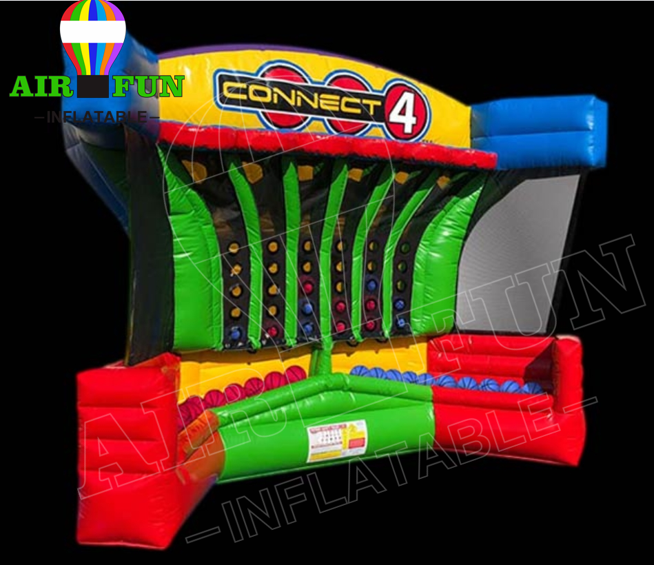 Airfun New Design Inflatable Basketball Connect 4 Game In A Row,Basketball Shooting Sport Games For sale