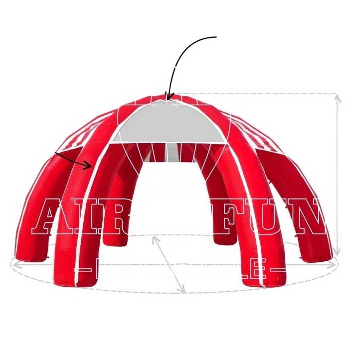 AIRFUN Inflatable Igloo, Inflatable Marquee, Inflatable Dome Tents with LED