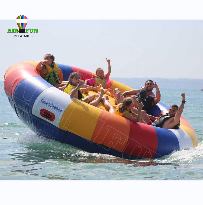 Airfun Inflatable Spinning UFO Towable Tube For Water Entertainment Inflatable Water Rotating Disco Boat