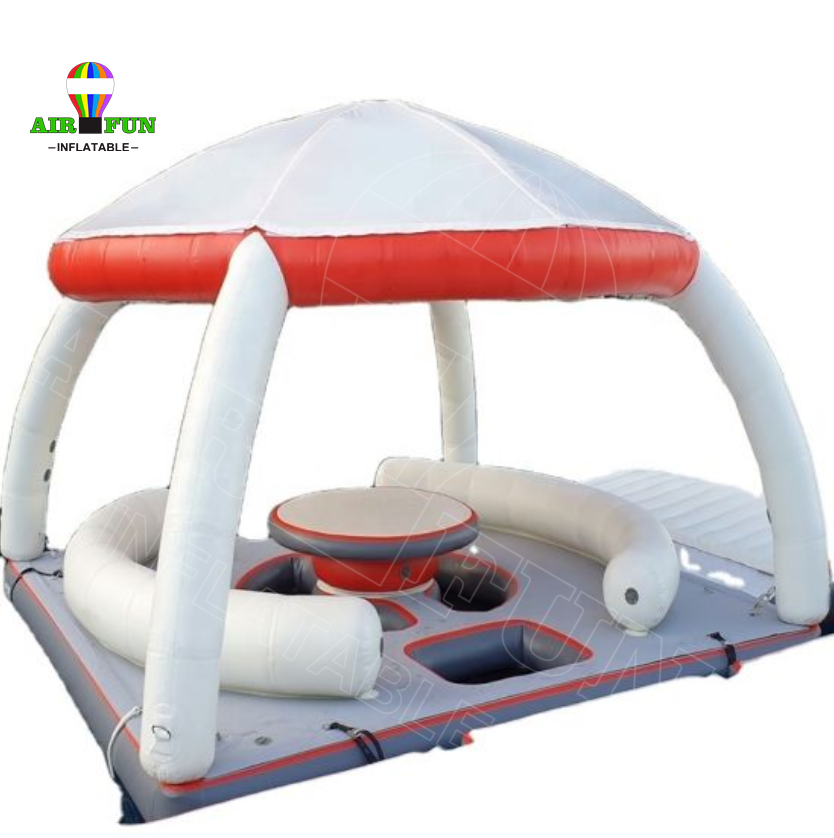 Airfun Manufacture inflatable water floating sofa toys ,Inflatable Water Floating Island Lounge for 2-10 people