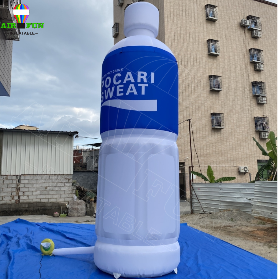 AIRFUN Outdoor advertising giant led Inflatable juice bottle Custom logo inflatable beer bottle mug customized Big inflatable be