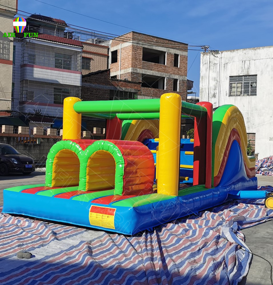 Airfun China commercial playground bouncer combo slide inflatable jumping house inflatables combo obstacle course for kids