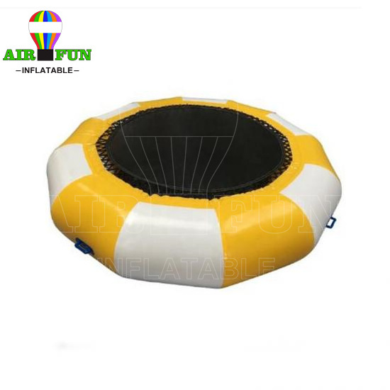 Airfun commercial water park toy floating jumping bed for lake water park games outdoor inflatable water trampoline for sale