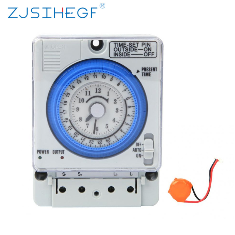 TB388 Mechanical Timer 15 Minutes 24 Hours Time Switch Relay AC220V 10A Non Power Failure Mechanical Timer